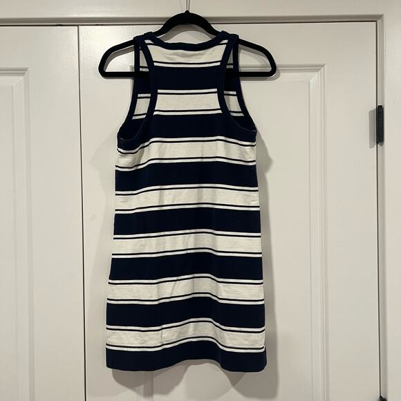 J Crew Women's Sleeveless Cotton Sundress Navy and White Stripes Size Small - Picture 5 of 9